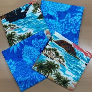 Tropical Island and Pirate Themed Cotton Fabric Pieces